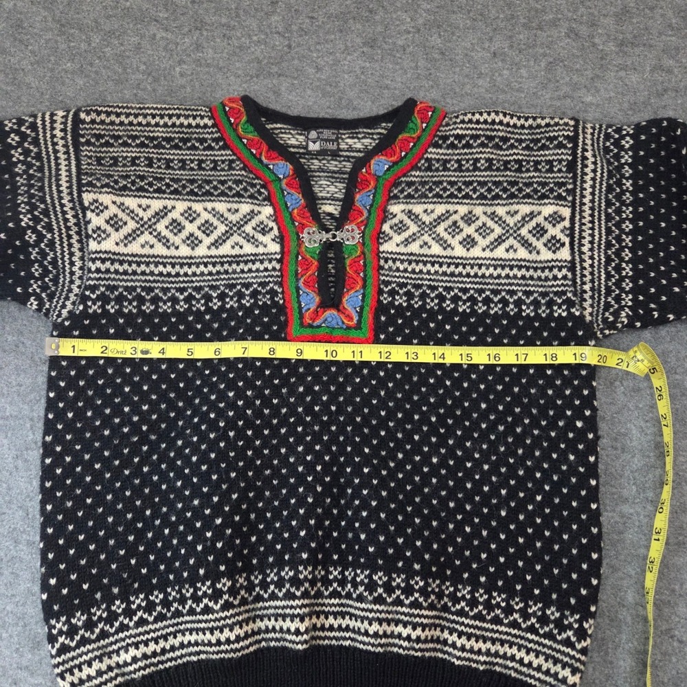 Dale of Norway Womens L Norwegian Wool Sweater Fair Isle Nordic Setesdal  EU44 - Picture 5 of 9
